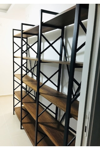 Metingüneşmobilya Günes Metal Dekoratif Ahşap Kitaplık 200X230 Cm