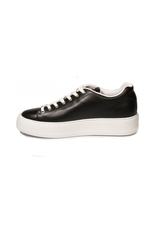 Cesare Paciotti Su5stsz Siyah Beyaz Desenlı Deri Sneaker Erkek Ayakkabı Siyah
