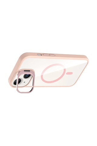Erdo Ticaret Joko İphone 13 Remim Lensli Magsafe Standlı Kapak - Pembe Erdotıca