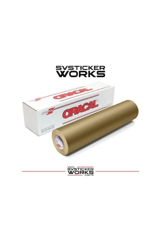 Metalik Gold Altın Renk Folyo Kaplama , Sticker Vb. Oracal Yüksek Kalite Ürün 1 Metre 100cm X 126cm Altın