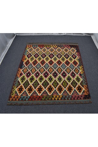 Zehra Abla Halı Yeni El Dokuma Çok Renkli Cerit Yörükleri Meşhed İran Yün Kilim 7013 Çok Renkli