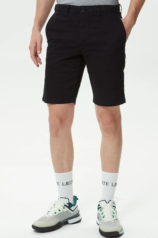 Lacoste Men's Slim Fit Organic Cotton Bermuda Black Shorts Erkek Dar Kesim Pamuk Bermuda Şort Siyah