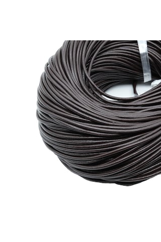 Deri Company Hakiki Deri İp Kahve 3 Mm 5 Metre Kahverengi