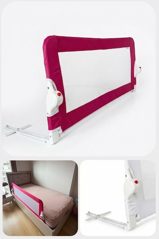 Wellgro Littles 150 48 CM Yatak Bariyeri Çocuk Yatak Korkuluğu Pembe