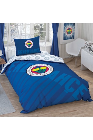 Taç Fenerbahçe Lacivert Logo Pamuk Nevresim Takımı-Lacivert Taç Fenerbahçe Lacivert Logo Pamuk Nevresim Takımı-Lacivert