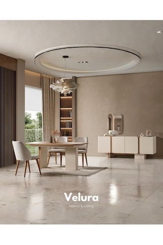 Aura Konsol + Ayna Kırık Beyaz