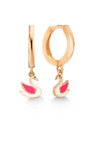 Gümüş Rose Kuğu Sallantılı Kadın Küpe 40253884