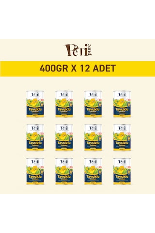 Tavuklu Yaş Konserve Yetişkin Kedi Maması, Jöle İçinde Parça Etli, 400 Gr X 12 Adet