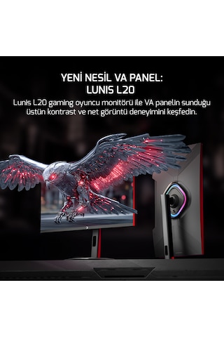 Gamepower Lunis L20 24'' 240hz 0.5ms Va Fhd Rgb Pivot Gaming Monitör