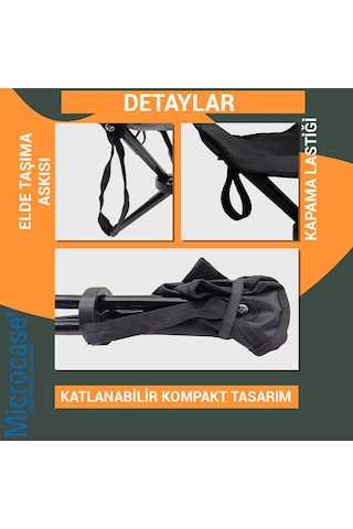 Çok Amaçlı Katlanabilir Seyahat Kamp Balıkçı Metro Metrobüs Tramvay İçin Tabure 30 Cm 4 Adet Al5336 Siyah