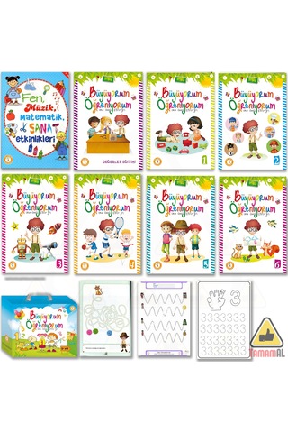 Büyüyorum Öğreniyorum / 11 Etkinlik Kitap Okul Öncesi Eğitim Seti