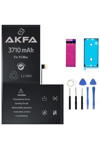 Akfa Apple Uyumlu iPhone  Xs Max Telefon Batarya- 3710 Mah Tamir Seti Model:acemt259