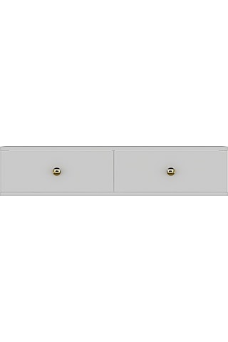 Tda1202b - Zuzu Duvara Montaj Tv Stand Beyaz-gold 120cm Beyaz