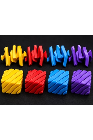 3d Baskı Fidget Puzzle Küp - Hareketli Dönüşebilen Stres Giderici Zeka Oyuncağı, Masaüstü Fidget Küp-kırmızı