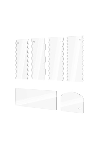 Suntek 6 Paket Kek Kazıyıcı Seti Mousse Kitchen Supply Için