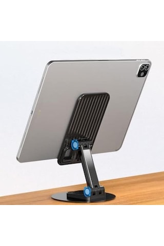 Ayarlanabilir Tablet Ve Cep Telefonu Standı Kendi Etrafonda 360 Derece Dönebilen Alüminyum Masaüstü Çok Amaçlı T