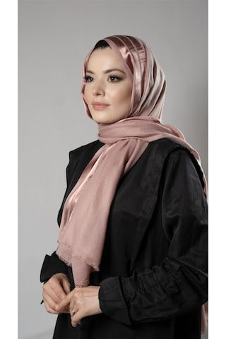 Hürrem Bone Pudra Şerit Çizgili Şal Viskon Kumaş Bursa Dolama 202109 06 Pudra
