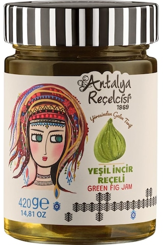 Antalya Reçelcisi Yeşil İncir Reçeli 420g Yörük Seri Antalya Reçelcisi Yeşil İncir Reçeli 420g Yörük Seri