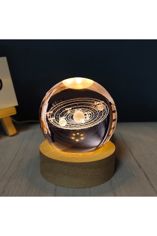 Novahub Kazınmış Kristal Küre Gece Lambası, Yaratıcı Doğum Günü Sevgililer Günü Evren Gece Lambası Usb Gece Lambası Süsü, Unutulmaz Hediye Diğer
