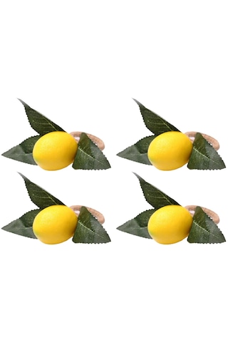 Homyl 4x Peçete Toka Malzemeleri Parti Düğün Ev Için Sarı Sarı