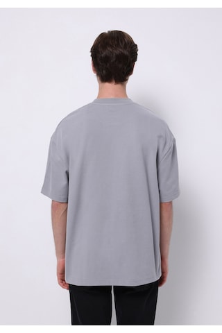 Colin's Colins Oversize Fit Yuvarlak Yaka Düz Erkek Gri Kısa Kol Tişört Cl1075385 Q1.v1 Gra Gri