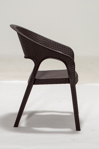 4 Adet Garden Kahve Sandalye / Balkon-bahçe-teras Siyah