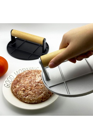 Youtek Alüminyum Çelik Burger Hamur Presi - Uniform Büyüklük Ve Şekil İçin Mutfak Aleti Gümüş Renk Kutulu Diğer