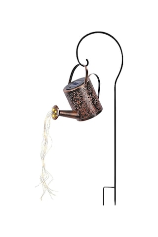 Homyl Led Sulama Teneke Işık Güneş Enerjili Açık Bahçe Bronz