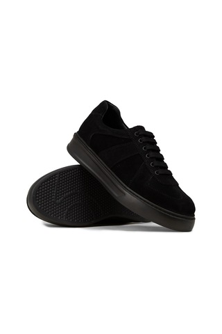 Deery Erkek Hakiki Süet Siyah Sneaker Ayakkabı - 02017msyhp01 Siyah