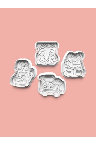 Sportif Anneler Kurabiye Kalıbı Ve Şeker Hamuru Kalıbı 4'lü Set Diğer