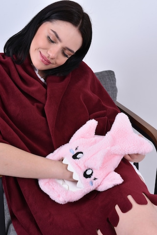 Shark Desenli Pembe Su Torbası Kılıfı Yumuşak