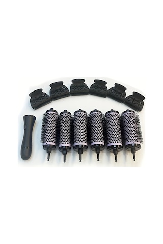 Willowhaven Mor 6lı Profesyonel Saç Fırçası Seti - Abs Plastik Ve Naylon Kıllar