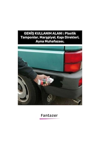 Deluxe Uzun Süre Suya Dayanıklı Eskimiş Kauçuk Yüzey Dış Plastik Aksam Siyah Tampon Boyası 2 Adet