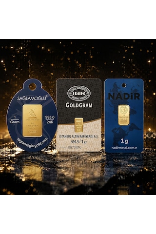 1 Gram Külçe Altın 24 Ayar Has Altın Sertifikalı Seri Numaralı