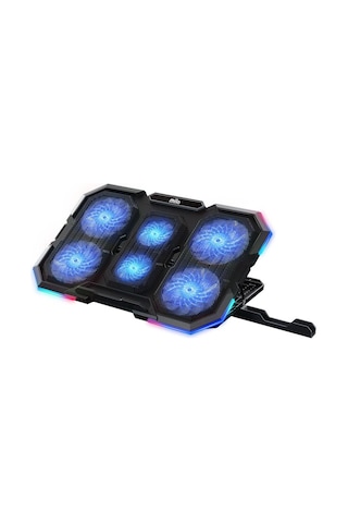 Classone Mila Serisi 13-17 İnch Uyumlu M6 R-type 2200 Rpm, Rgb Işıklı, 6 Fan, Telefon Stand, Notebook Soğutucu Stand