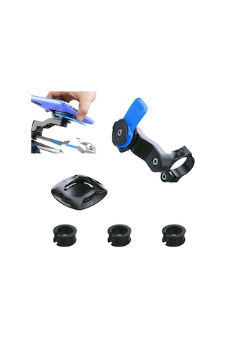 Reedark 4.7-7.2 İnç Motosiklet Telefon Tutucu, Sarsıntıya Dayanıklı Su Geçirmez Abs, 360 Dönebilen Navigasyon Stantı Mavi 143a