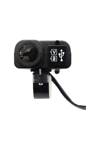 Maoyaya Motosiklet Usb Şarj Termometre, 2x Led, Dijital Görüntü