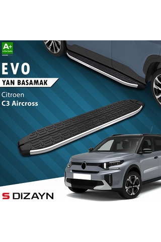S-dizayn Citroen C3 Aircross 2 Evo Krom Yan Basamak 183 Cm 2024 Üzeri A+ Kalite
