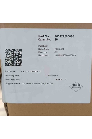 C3d1u127km03c00 120mf 600v 52.5mm Polyester