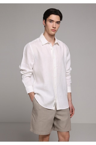 Colin's Colins Regular Fit Shirt Neck Düz Erkek Beyaz Uzun Kol Gömlek Cl1080090 Q1.v1 Wht