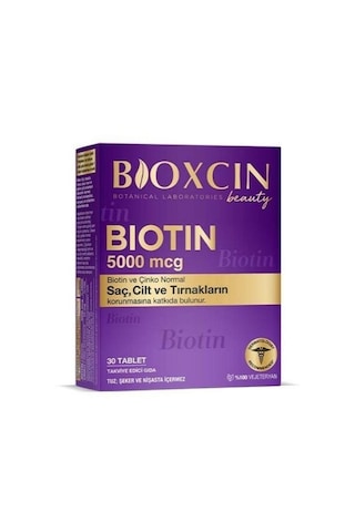 Bioxcin Biotin 5000 Mcg Takviye Edici Gıda 30 Tablet