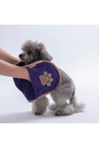 Purple Mor Evcil Hayvan Kurulama Havlusu-köpek Kurulama Havlusu- Kedi Kurulama Havlusu