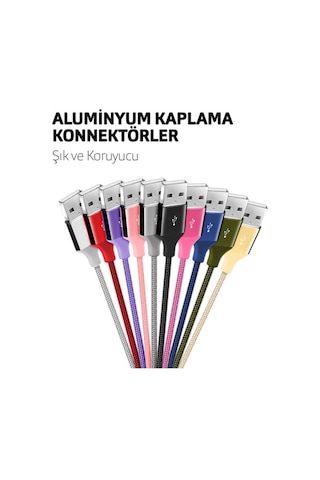 Uzay Gri Alumicable Iphone Lightning Uyumlu Şarj Ve Data Kablosu 2dk16
