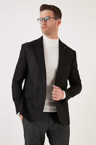 Buratti 6 Drop Çift Yırtmaçlı Slim Fit Blazer Erkek Ceket 659001 Siyah
