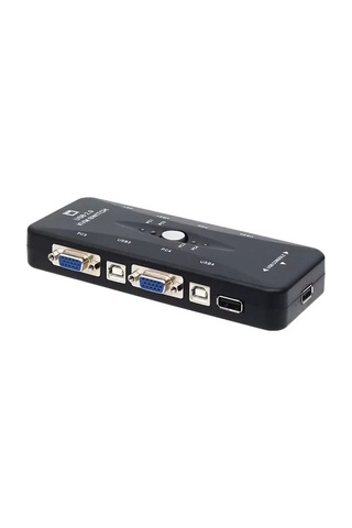 Sh Powermaster Pm-15166 4 Kanal Vga Kvm Switch 4 Bilgisayarı Tek Elden Yönetin Najmaddin