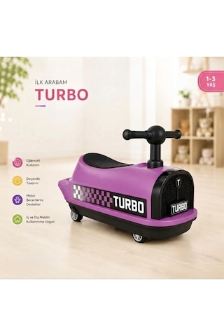 İlk Arabam Turbo Bin Git - Müzikli Ve Işıklı Gelişim Destekleyici Eğitici Çocuk Arabası Pembe