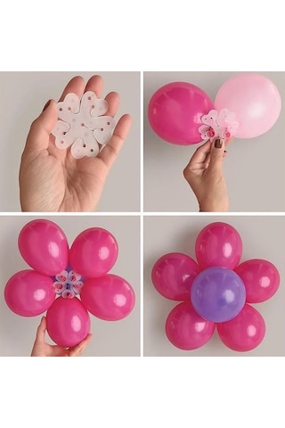 Balon Çiçek Yapma Aparatı Büyük Boy 8 Cm Pk:6 +3