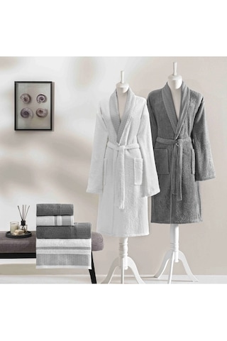 Raya Yeni Sezon Pure Cotton Pamuk Aile Seti Beyaz -antrasit 1 Ra