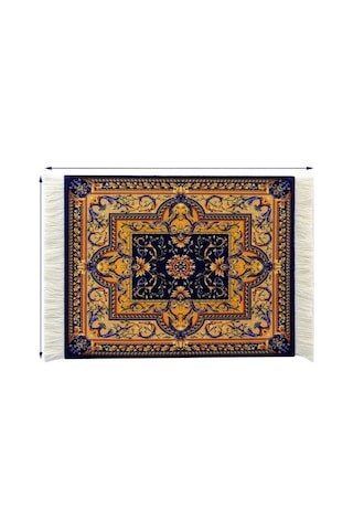Primepickings Retro Saray Tarzı Püskül Fransız Küçük Yer Matı Türk Halısı Mouse Pad Isı Yalıtımı Çay Altlığı