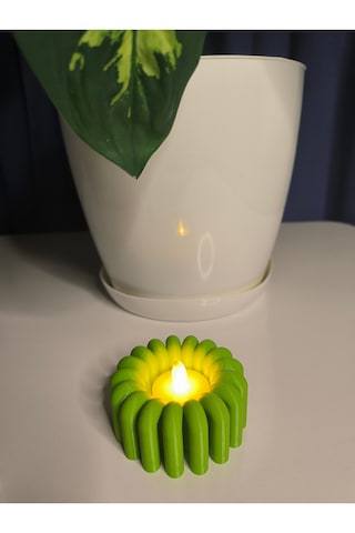 Modern Tealight Mumluk Yeşil